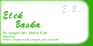 elek baska business card